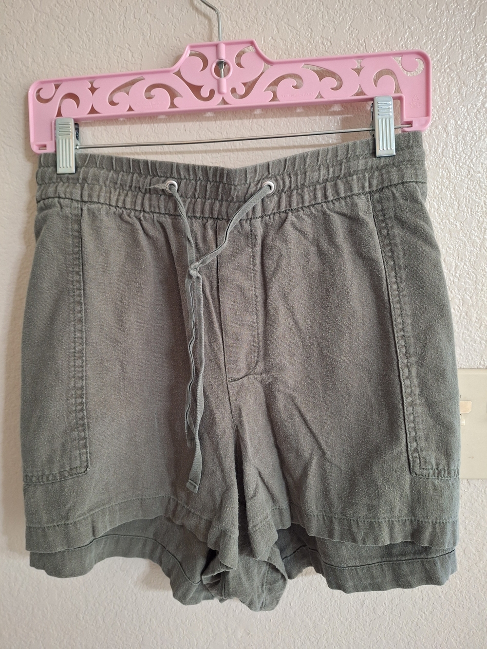 GAP Women's Gray Athletic Drawstring Shorts Cotton SzXL
